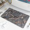 Covoras pentru baie Love Living ultra absorbant, anti-alunecare, material Diaton, Model Marmura Lux , 40 x 60 cm, Black - Mobilier Baie - Mercaton Store