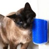 Perie de masaj si curatarea blanii cu iarba Catnip pentru pisicute, montaj pe colturi, 8.5 x 12.5 cm, Albastru - Ingrijire Animale - Mercaton Store