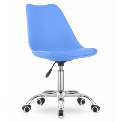 Scaun de birou, Mercaton, Alba, rotativ, PP, albastru, 48.5x56.5x91.5 cm - Scaune pentru Casa - Mercaton Store