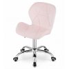 Scaun de birou, Mercaton, Avola, rotativ, catifea, roz, 46.5x55x86.5 cm - Scaune pentru Casa - Mercaton Store