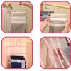 Set 4 umerase multifunctionale din plastic cu 5 pozitii pentru pantaloni, fuste, cravate, prosoape, care ajuta la economisirea spatiului, Anti-derapante, 31 x 31 cm, Roz - Organizatoare Imbracaminte si Incaltaminte - Mercaton Store