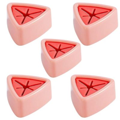 Set 5 buc suport impermeabil autoadeziv cu sistem Push Free pentru depozitare prosoape de bucatarie sau baie, montare pe perete, 5 x 2.3 cm, Roz - Alte Accesorii Casa - Mercaton Store