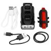 Set stop si far pentru bicicleta, Springos, LED, 6/4 moduri iluminare, aluminiu si plastic, incarcare USB, 6.5x3.5x2.5 cm - Accesorii diverse pentru biciclete - Mercaton Store