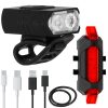 Set stop si far pentru bicicleta, Springos, LED, 6/4 moduri iluminare, aluminiu si plastic, incarcare USB, 6.5x3.5x2.5 cm - Accesorii diverse pentru biciclete - Mercaton Store