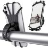 Suport universal din silicon pentru Telefoane cu Display pana la 8", Flexibil, Montaj pe Ghidon, Compatibil si cu Carut, Trotineta sau Scuter, Negru - Unelte si Suporti Biciclete - Mercaton Store