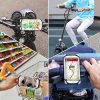 Suport universal din silicon pentru Telefoane cu Display pana la 8", Flexibil, Montaj pe Ghidon, Compatibil si cu Carut, Trotineta sau Scuter, Negru - Unelte si Suporti Biciclete - Mercaton Store