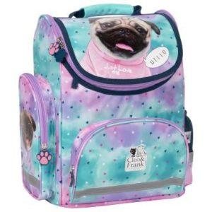 Ghiozdan ergonomic de fetite, pentru scoala, Derform, 3 compartimente, model catel Cleo si Frank TEMBCF36 - Ghiozdane, Genti si Trollere - Mercaton Store