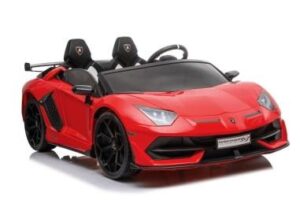 Masinuta electrica pentru copii, Lamborghini Aventador Rosu, cu telecomanda, 2 motoare, greutate maxima 50 kg, 8282