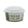 Set 50 Boluri pentru salata din carton, cu capac, Capacitate 1100 ML, Model Fresh, meniu fast food la pachet - Boluri si Castroane - Mercaton Store