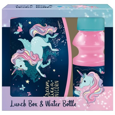 Set cutie sandwich si sticla de apa, Derform ZSBJR13, unicorni - Accesorii pentru scoala - Mercaton Store Set cutie sandwich si sticla de apa, Derform ZSBJR13, unicorni - Accesorii pentru scoala - Mercaton Store