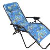 Sezlong-Scaun camping cu tetiera, din panza cu model pestisori, 120 KG, structura metalica, albastru - Scaune gradina si sezlonguri - Mercaton Store