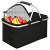 Geanta/cos picnic, termoizolanta, Springos, negru, 47x28x40 cm - Cutii frigorifice - Mercaton Store