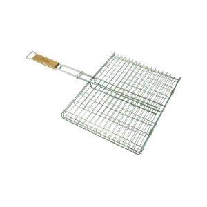 Gratar mobil cu blocare, maner lemn, dreptunghiular, 38x29 cm, Perfect Home  - Accesorii pentru Gratare - Mercaton Store