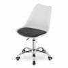 Scaun de birou, Mercaton, Alba, rotativ, PP, alb si negru, 48x43x91.5 cm - Scaune pentru Casa - Mercaton Store