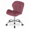 Scaun de birou, Mercaton, Avola, rotativ, catifea, roz inchis, 53.5x55x72.5-86.5 cm - Scaune pentru Casa - Mercaton Store