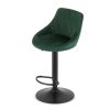 Scaun de bucatarie/bar, Mercaton, Kast, rotativ, catifea, verde si negru, 45.5x49x85-105 cm - Scaune pentru Casa - Mercaton Store