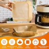 Set 100 Hartii de copt sau prajit pentru Airfryer, Forma patrat, in suport de plastic cu capac, 16 x 16 cm - Diverse Bucatarie - Mercaton Store