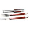 Ustensile pentru barbecue, grill, gratar, inox, maner lemn, set 3 buc - Accesorii pentru Gratare - Mercaton Store