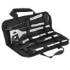Ustensile pentru barbecue, grill, gratar, inox, set 5 piese, cu trusa, Springos - Accesorii pentru Gratare - Mercaton Store