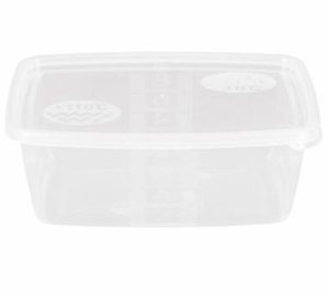 Cutie alimentara gradata, capac inclus, 800 ml, transparenta, 174x115x70 mm - Caserole si Cutii Alimente - Mercaton Store