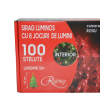 Instalatie de Craciun, sirag luminos cu 8 jocuri de lumini, 100 de beculete stelute rosii, 5 m - Instalatii de Craciun - Mercaton Store