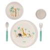 Set 5 piese vesela pentru mancarea copiilor, din materiale naturale, fara BPA, fara melamina, lavabile in masina de spalat vase, Reer Growing 22020 - Vesela, Tacamuri si Accesorii - Mercaton Store
