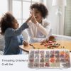Set creativ pentru copii, margele si accesorii pentru realizare bratari colorate, 900 piese, 13 x 26 x 2.5 cm, Multicolor - Jucarii interactive - Mercaton Store
