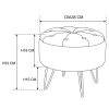 Taburet, rotund, cu spatiu depozitare, catifea, negru, max 80 kg, 38x33 cm, Caro, Akord - Scaune pentru Casa - Mercaton Store