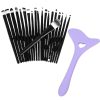 Set Profesional de Machiaj cu 20 de Pensule Antialergice si Sablon Multifunctional 4-in-1 Eyeliner din Silicon in Nuanta Mov - Pachete Promotionale - Mercaton Store Set Profesional de Machiaj cu 20 de Pensule Antialergice si Sablon Multifunctional 4-in-1 Eyeliner din Silicon in Nuanta Mov - Pachete Promotionale - Mercaton Store