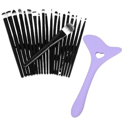 Set Profesional de Machiaj cu 20 de Pensule Antialergice si Sablon Multifunctional 4-in-1 Eyeliner din Silicon in Nuanta Mov - Pachete Promotionale - Mercaton Store Set Profesional de Machiaj cu 20 de Pensule Antialergice si Sablon Multifunctional 4-in-1 Eyeliner din Silicon in Nuanta Mov - Pachete Promotionale - Mercaton Store