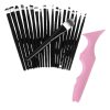 Set Profesional de Machiaj cu 20 de Pensule Antialergice si Sablon Multifunctional 5-in-1 Eyeliner din Silicon in Nuanta Roz - Pachete Promotionale - Mercaton Store