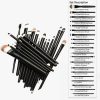 Set Profesional de Machiaj cu 20 de Pensule Antialergice si Sablon Multifunctional 5-in-1 Eyeliner din Silicon in Nuanta Mov - Pachete Promotionale - Mercaton Store