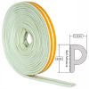 Banda autoadeziva pentru etansarea usilor si ferestrelor, Profil P, 9mm x 5.5mm, Rezistenta UV, Cauciuc EPDM, 6 m, Alb - Alte Accesorii Casa - Mercaton Store