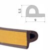 Banda autoadeziva pentru etansarea usilor si ferestrelor, Profil P, 9mm x 5.5mm, Rezistenta UV, Cauciuc EPDM, 6 m, Maro - Alte Accesorii Casa - Mercaton Store