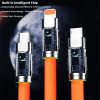 Cablu de incarcare Fast Charge, 3 in 1, 120 W, Lungime 2 m, Material silicon la exterior si cupru la interior, CIP incorporat, Rosu - Cablu de Date si Incarcare Telefoane - Mercaton Store