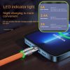 Cablu de incarcare Fast Charge, 3 in 1, 120 W, Lungime 2 m, Material silicon la exterior si cupru la interior, CIP incorporat, Rosu - Cablu de Date si Incarcare Telefoane - Mercaton Store