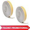Set 2 buc, Banda autoadeziva pentru etansarea usilor si ferestrelor, Profil P, 9mm x 5.5mm, Rezistenta UV, Cauciuc EPDM, 6 m, Alb - Pachete Promotionale - Mercaton Store