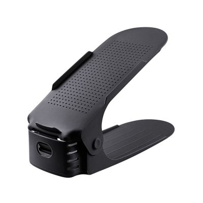 Suport antiderapant si ajustabil pentru depozitare o pereche de incaltaminte, PP, 6x25.5x11/17 cm, Negru - Organizatoare Imbracaminte si Incaltaminte - Mercaton Store