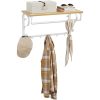 Cuier de perete cu raft, Artool, 7 carlige, metal, MDF, alb si stejar, 60x30x31.7 cm - Cuiere - Mercaton Store Cuier de perete cu raft, Artool, 7 carlige, metal, MDF, alb si stejar, 60x30x31.7 cm - Cuiere - Mercaton Store