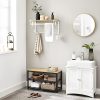 Cuier de perete cu raft, Artool, 7 carlige, metal, MDF, alb si stejar, 60x30x31.7 cm - Cuiere - Mercaton Store Cuier de perete cu raft, Artool, 7 carlige, metal, MDF, alb si stejar, 60x30x31.7 cm - Cuiere - Mercaton Store