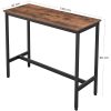 Masa pentru bucatarie/living/bar, Artool, inalta, pal si otel, maro rustic, 100x40x90 cm - Mese - Mercaton Store