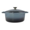 Oala de fonta emailata cu capac, maner din inox, albastra, 7 L, Perfect Home - Oale, Cratite si tigai - Mercaton Store Oala de fonta emailata cu capac, maner din inox, albastra, 7 L, Perfect Home - Oale, Cratite si tigai - Mercaton Store