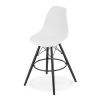 Scaun de bucatarie/bar, Mercaton, Lamal, PP, lemn, alb si negru, 54x55x107.5 cm - Scaune pentru Casa - Mercaton Store