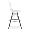 Scaun de bucatarie/bar, Mercaton, Lamal, PP, lemn, alb si negru, 54x55x107.5 cm - Scaune pentru Casa - Mercaton Store