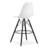 Scaun de bucatarie/bar, Mercaton, Lamal, PP, lemn, alb si negru, 54x55x107.5 cm - Scaune pentru Casa - Mercaton Store