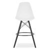 Scaun de bucatarie/bar, Mercaton, Lamal, PP, lemn, alb si negru, 54x55x107.5 cm - Scaune pentru Casa - Mercaton Store