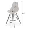 Scaun de bucatarie/bar, Mercaton, Lamal, PP, lemn, alb si negru, 54x55x107.5 cm - Scaune pentru Casa - Mercaton Store