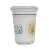 Set 100 de pahare din plastic cu capac transparent, Mesaj Hristos a Inviat, pentru Sarbatorile Pascale, 400 ML - Pahare - Mercaton Store