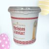 Set 100 de pahare din plastic cu capac transparent, Mesaj Hristos a Inviat, pentru Sarbatorile Pascale, 400 ML - Pahare - Mercaton Store