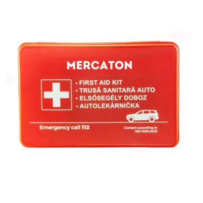 Trusa auto de prim ajutor Mercaton, 51 piese, DIN13164:2022 - Accesorii Diverse - Mercaton Store